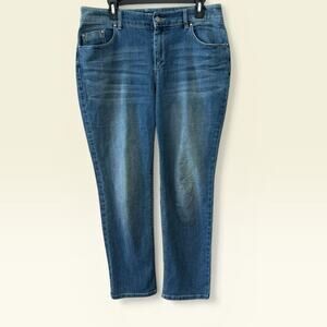 Chico's Platinum Denim Jeans Size 1.5 Small 8 10 Casual Classic